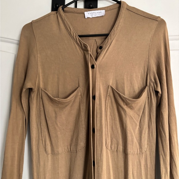 Everlane The Ryan Long Sleeve Button Down Utility Cargo Maxi Shirt Dress - Picture 3 of 7